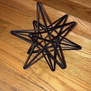 CELESTIAL MORAVIAN STAR Metal Geometric Art Star Sculpture  8"
